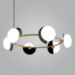 Подвесная люстра Eurosvet Moity 70150/6 черный/латунь в интернет-магазине "Галерея света"