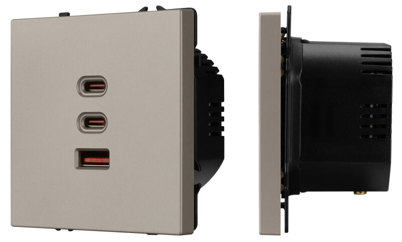 Механизм розетки 2хUSB type A и C Arlight NOBE 061835 в интернет-магазине "Галерея света"