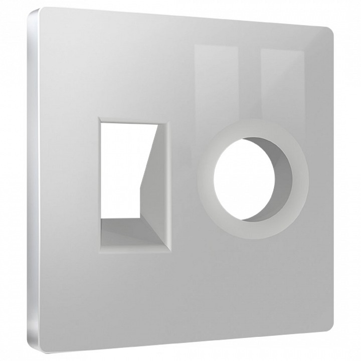 Накладка для ТВ-розетки и RJ-11 или RJ-45 Ambrella Volt ALFA AP4125 в интернет-магазине "Галерея света"