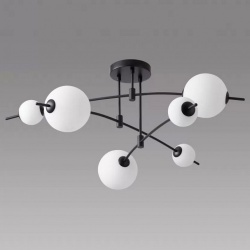 Люстра на штанге iLedex Epical 6827-6 BK+WH в интернет-магазине "Галерея света"