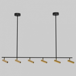 Светильник на штанге Eurosvet Epiphania 20252/6 LED черный/латунь в интернет-магазине "Галерея света"