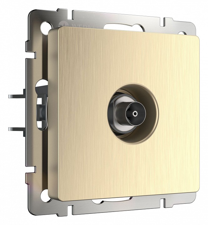 ТВ-розетка без рамки Werkel шампань рифленый W1183010 в интернет-магазине "Галерея света"