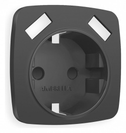 Накладка для розетки с заземлением и со шторками и 2хUSB type A Ambrella Volt OMEGA OP9090 в интернет-магазине "Галерея света"