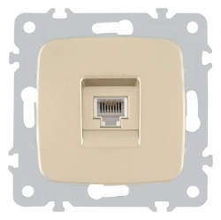 Розетка телефонная RJ-11 без рамки Arte Milano am-205 205.51-1.shampan в интернет-магазине "Галерея света"