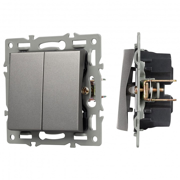 Выключатель двухклавишный без рамки Arlight SWT 043726 в интернет-магазине "Галерея света"