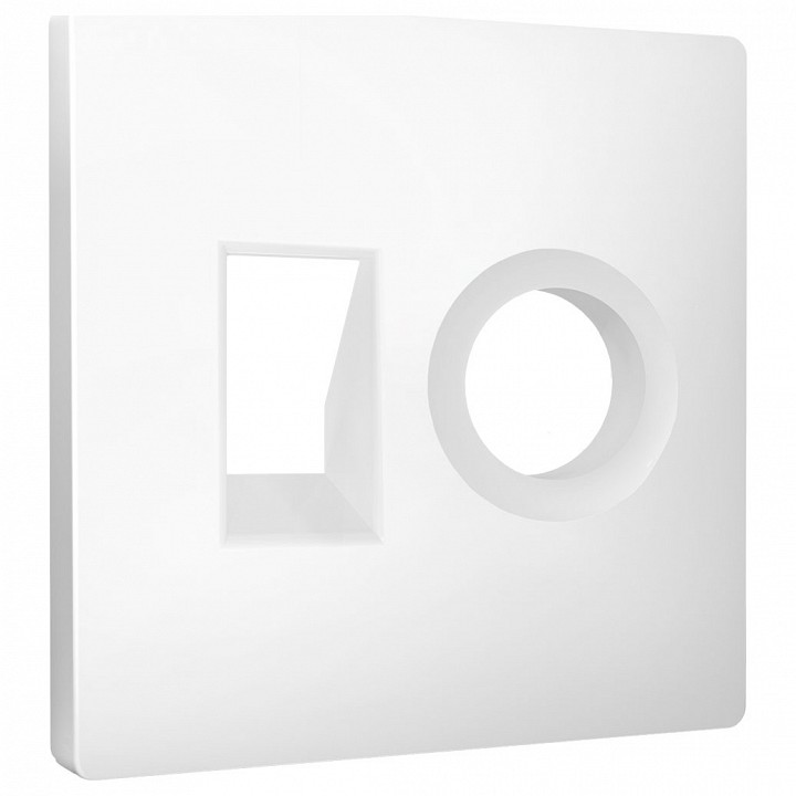 Накладка для ТВ-розетки и RJ-11 или RJ-45 Ambrella Volt ALFA AP1325 в интернет-магазине "Галерея света"