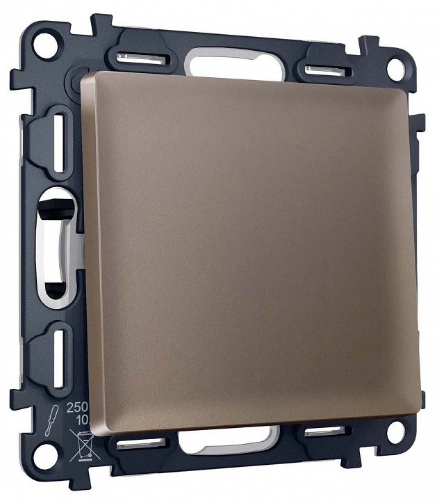 Выключатель двухполюсной самовозвратный без рамки Ambrella Volt MA MA631050 в интернет-магазине "Галерея света"