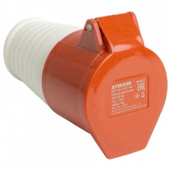 Розетка переносная разборная с заземлением и крышкой Stekker RST 49441 в интернет-магазине "Галерея света"