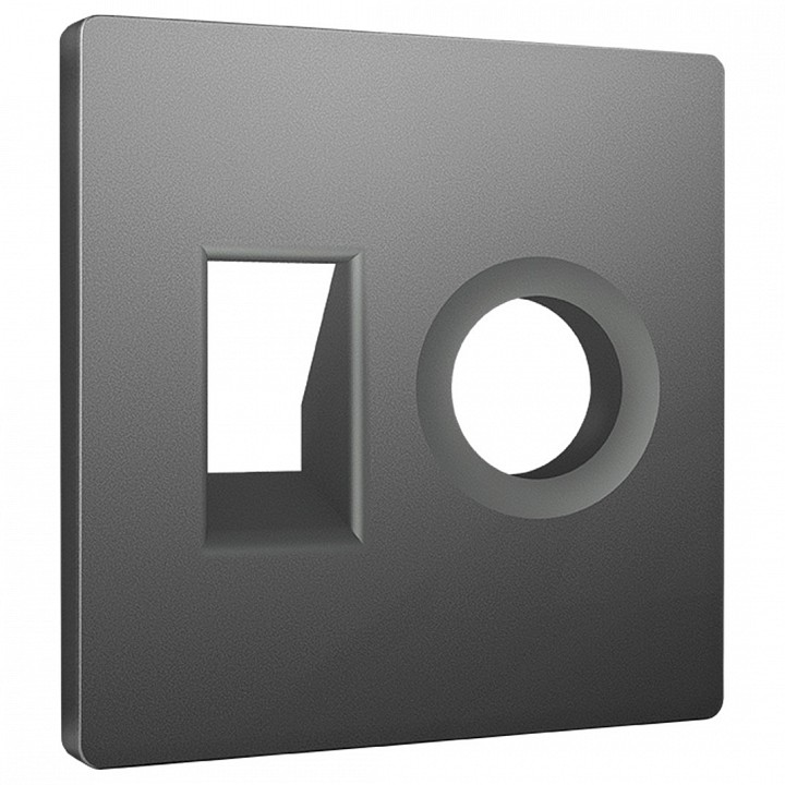 Накладка для ТВ-розетки и RJ-11 или RJ-45 Ambrella Volt ALFA AP6625 в интернет-магазине "Галерея света"