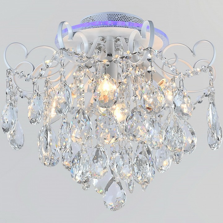 Люстра на штанге  04024-0.3-04 WH+SILVER PN+RGB в интернет-магазине "Галерея света"