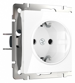 Розетка с заземлением, без рамки Werkel белый W1171301 в интернет-магазине "Галерея света"