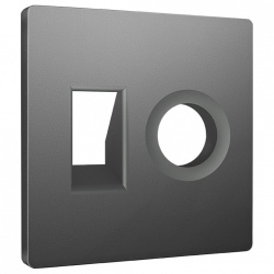 Накладка для ТВ-розетки и RJ-11 или RJ-45 Ambrella Volt ALFA AP6625 в интернет-магазине "Галерея света"