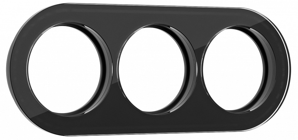 Рамка на 3 поста Werkel черный W0035108 в интернет-магазине "Галерея света"