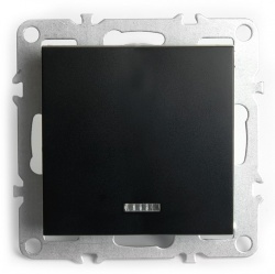 Выключатель одноклавишный с подсветкой без рамки Stekker Эрна 49146 в интернет-магазине "Галерея света"