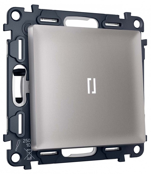 Выключатель самовозвратный одноклавишный с подсветкой, без рамки Ambrella Volt MA MA502055 в интернет-магазине "Галерея света"