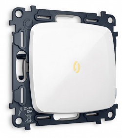 Выключатель проходной одноклавишный с подсветкой без рамки Ambrella Volt OMEGA MO102030 в интернет-магазине "Галерея света"