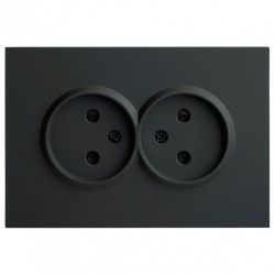 Розетка двойная без заземления и со шторкой Stekker Эмили 49851 в интернет-магазине "Галерея света"