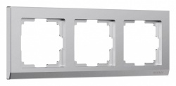 Рамка на 3 поста Werkel Stark (серебряный матовый) W0031865 в интернет-магазине "Галерея света"