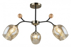 Люстра на штанге 02009-0.3-03 AB+BK в интернет-магазине "Галерея света"