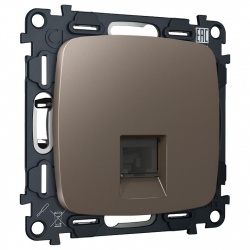 Розетка Ethernet RJ-45 и со шторками, без рамки Ambrella Volt OMEGA MO642005 в интернет-магазине "Галерея света"