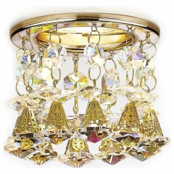 Встраиваемый светильник Ambrella Light Crystal 12 K2233 G/PR в интернет-магазине "Галерея света"