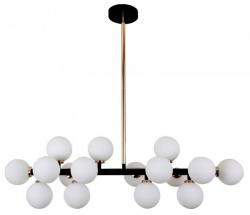 Люстра на штанге LUMINA DECO Marsiada LDP 6033-16 BK+MD в интернет-магазине "Галерея света"