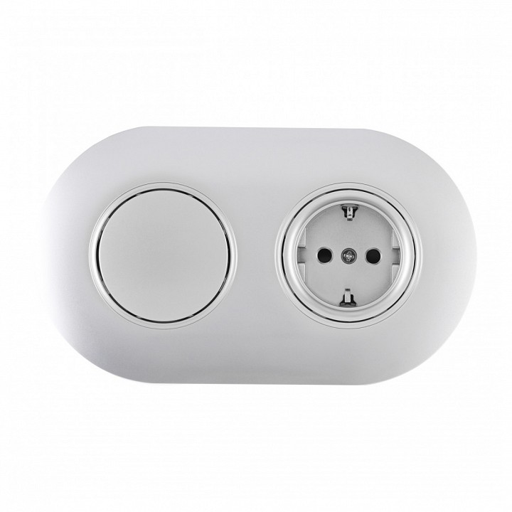 Блок с выключателями одноклавишными влагозащищенными Arte Milano SET08-2 SET08-2-40-1-30-1 silver в интернет-магазине "Галерея света"