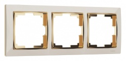 Рамка на 3 поста Werkel Snabb (слоновая кость/золото) W0031932 в интернет-магазине "Галерея света"