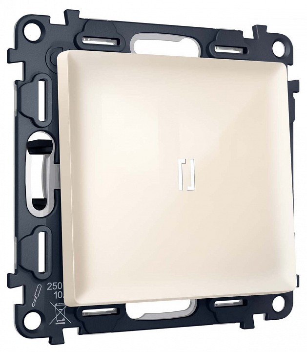 Выключатель самовозвратный одноклавишный с подсветкой, без рамки Ambrella Volt MA MA302055 в интернет-магазине "Галерея света"