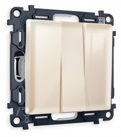 Выключатель трехклавишный без рамки Ambrella Volt ALFA MA305010 в интернет-магазине "Галерея света"