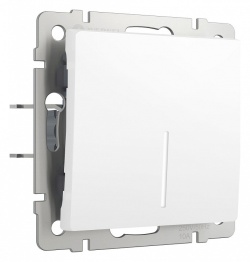 Выключатель проходной одноклавишный с подсветкой без рамки Werkel белый матовый W1112161 в интернет-магазине "Галерея света"