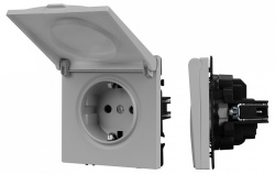 Розетка влагозащищенная с заземлением с крышкой, без рамки Arlight SCT-NOBE 059441 в интернет-магазине "Галерея света"