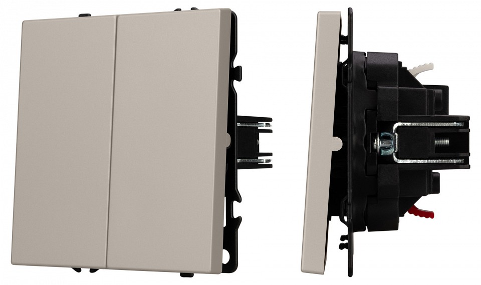 Выключатель двухклавишный без рамки Arlight SWT-NOBE 059419 в интернет-магазине "Галерея света"