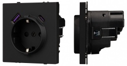 Розетка с заземлением и со шторкой и 2хUSB type A и C, без рамки Arlight NOBE 054285(1) в интернет-магазине "Галерея света"