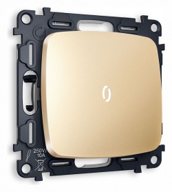 Выключатель одноклавишный с подсветкой без рамки Ambrella Volt OMEGA MO602015 в интернет-магазине "Галерея света"