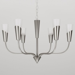 Подвесная люстра Eurosvet Rhyton 60167/6 никель в интернет-магазине "Галерея света"