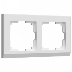 Рамка на 2 поста Werkel Stark (белый) W0021801 в интернет-магазине "Галерея света"