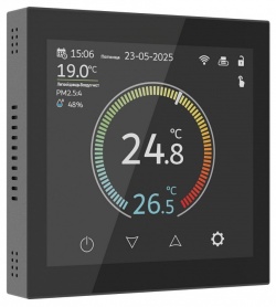 Терморегулятор электромеханический для теплого пола Werkel Сенсорные механизмы черные W1851108 в интернет-магазине "Галерея света"