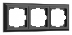 Рамка на 3 поста Werkel черный матовый W0032208 в интернет-магазине "Галерея света"