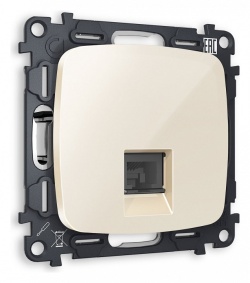 Розетка телефонная RJ-11 со штрокой, без рамки Ambrella Volt OMEGA MO312030 в интернет-магазине "Галерея света"