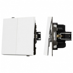 Выключатель двухклавишный без рамки Arlight SWT 054058 в интернет-магазине "Галерея света"