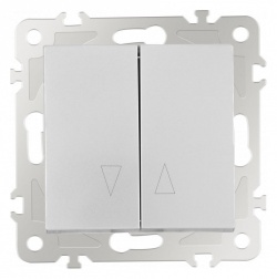 Выключатель для жалюзи без рамки Arte Milano 206 206.38-2.silver в интернет-магазине "Галерея света"