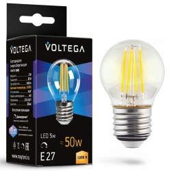 Лампа светодиодная Voltega Globe dim 5W E27 5Вт 3000K 7202 в интернет-магазине "Галерея света"