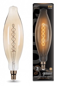 Лампа светодиодная Gauss LED Vintage Filament Flexible E27 8Вт 2400K 156802008 в интернет-магазине "Галерея света"