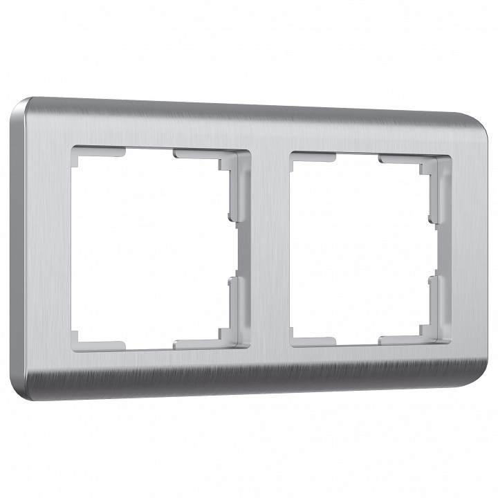 Рамка на 2 поста Werkel Stream (серебряный) W0022106 в интернет-магазине "Галерея света"