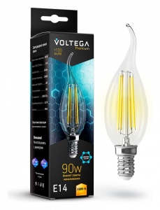 Лампа светодиодная Voltega Candle wind 9W Graphene E14 7Вт 2800K 7132 в интернет-магазине "Галерея света"