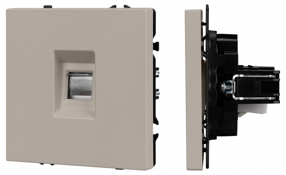 Розетка Ethernet RJ-45 и со шторками, без рамки Arlight SCT-NOBE 059438 в интернет-магазине "Галерея света"
