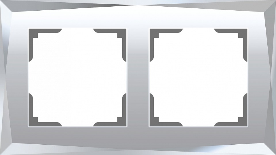 Рамка на 2 поста Werkel Diamant (зеркальный) W0021220 в интернет-магазине "Галерея света"