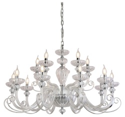 Подвесная люстра Newport ANNETTE 8620+5/C chrome clear в интернет-магазине "Галерея света"