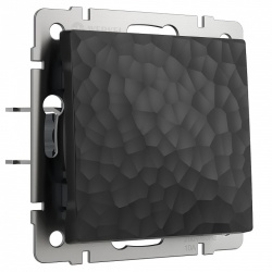 Выключатель проходной одноклавишный без рамки Werkel Hammer черный W1212008 в интернет-магазине "Галерея света"